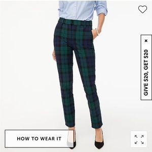 Full-length Ruby pant in Black Watch plaid size 8